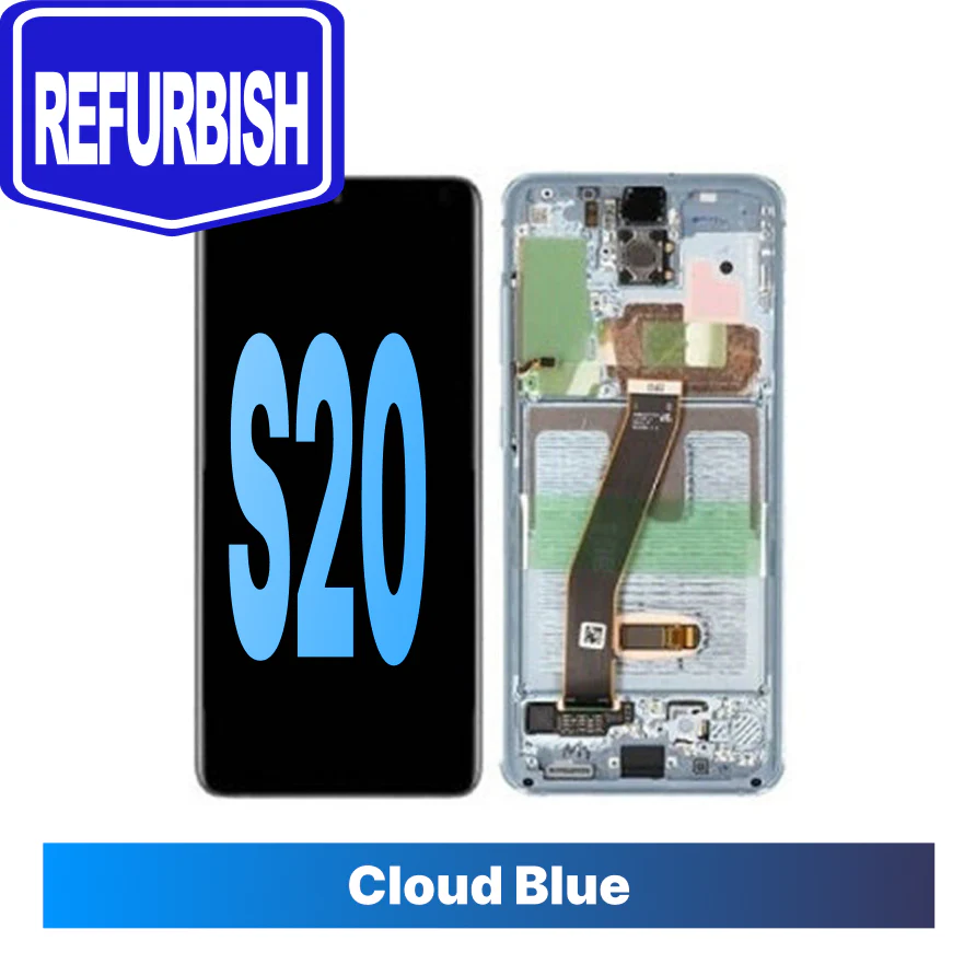Samsung Galaxy S20 Refurbished Assembly with Frame - Blue