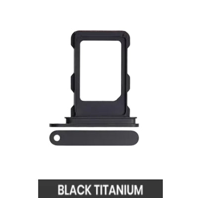 Single SIM Card Tray for iPhone 16 Pro/16 Pro Max-Black Titanium