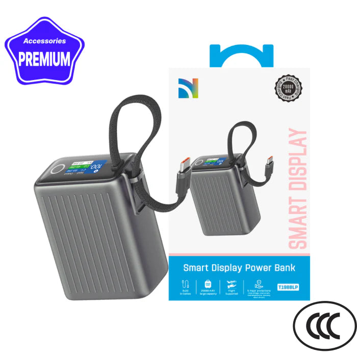 NCC Power Bank T198BLP 20000mAh 65W Dark Grey-20000mAh 3C Certified