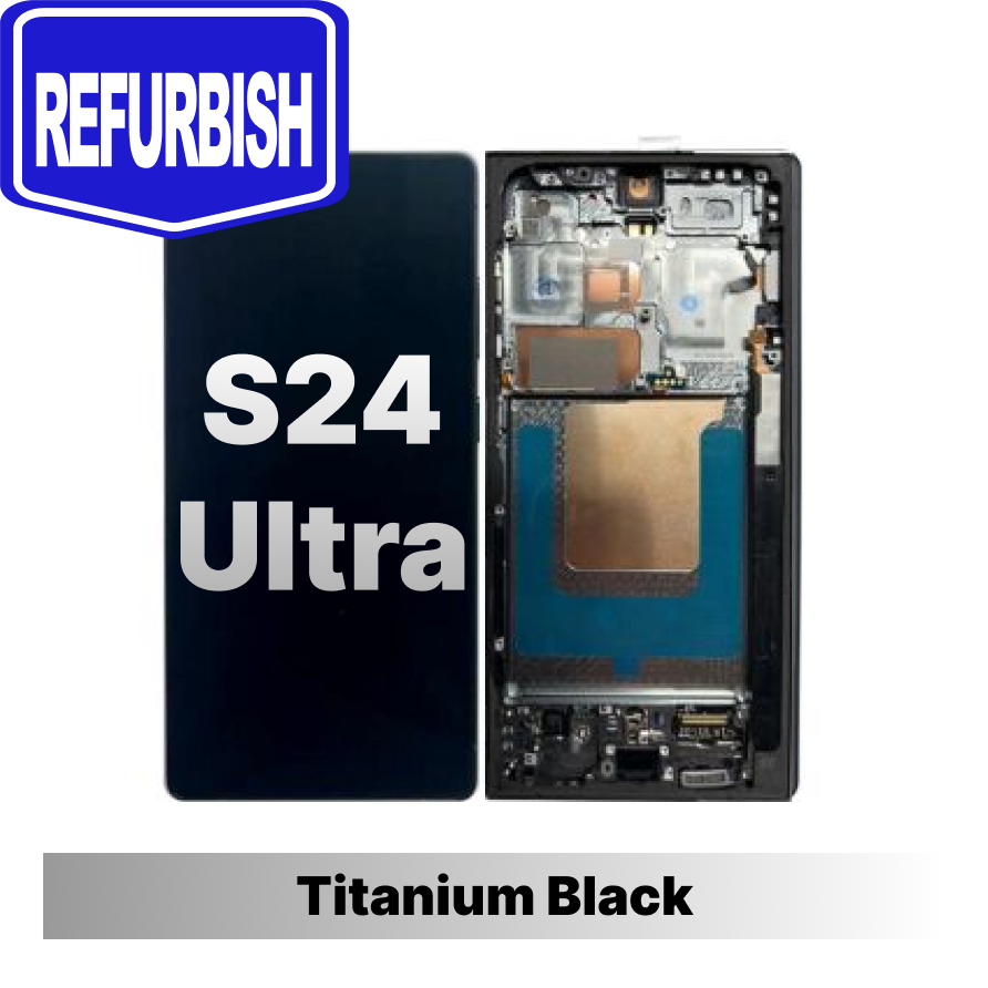 Samsung Galaxy S24 Ultra Refurbished Assembly with Frame - Titanium Black