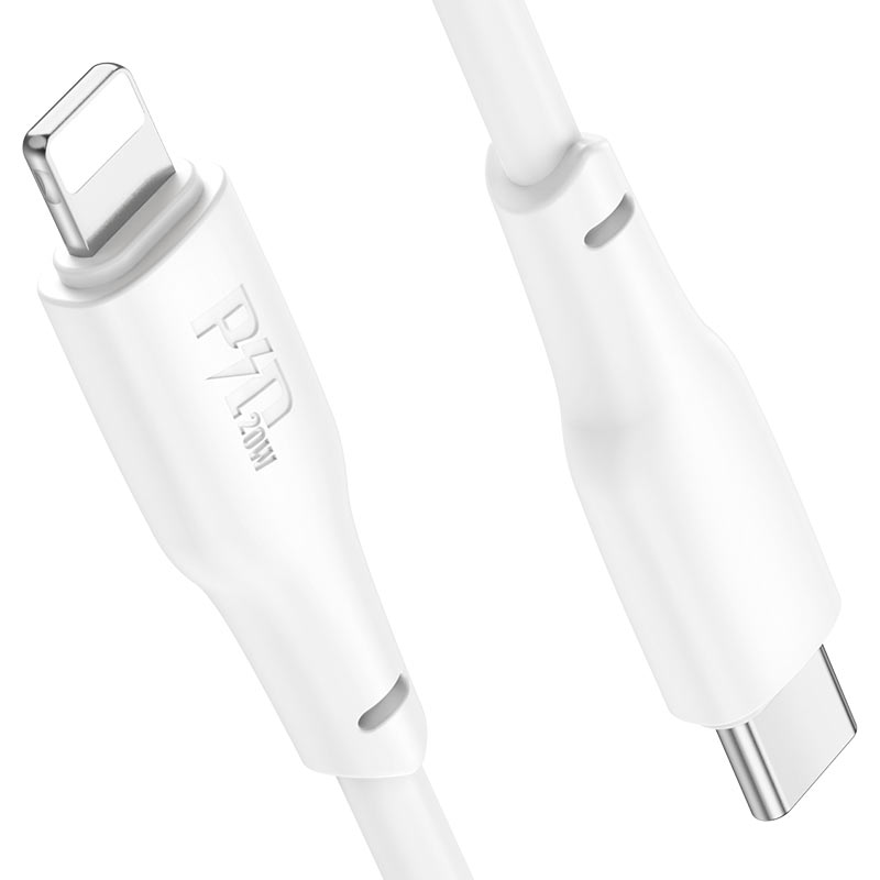 HOCO X93 Force PD20W charging data cable iP(L=1M) - White
