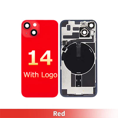 Iphone 14 Back Glass with 3M Adhesive With Camera Lens + Magnet + Wireless Flex Charger OEM Red