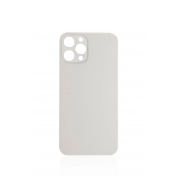 iPhone 12 Pro Max Back Glass with 3M Adhesive - Silver (Big Hole)