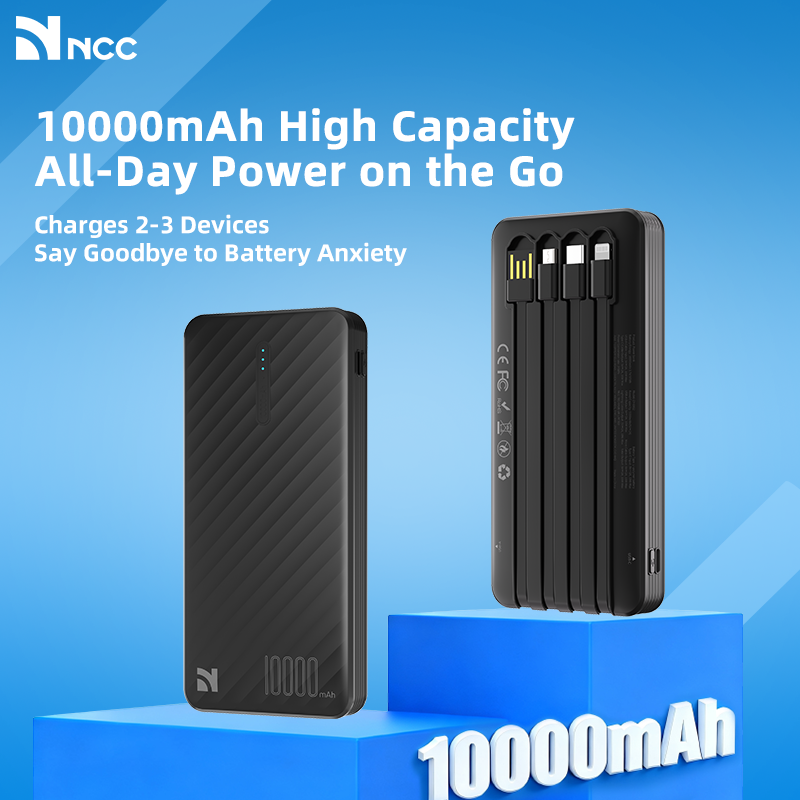 NCC Power Bank DY-0802 10000mAh 10W Slim & Light With 4 cables