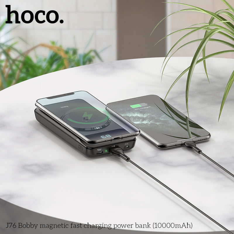 HOCO J76 Bobby magnetic fast charging power bank(10000mAh) White