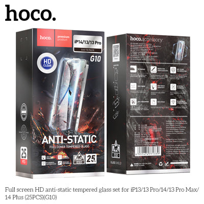 G10 ESD Anti-static Full Cover Tempered Glass Screen Protector - iP14/13/13Pro/16E