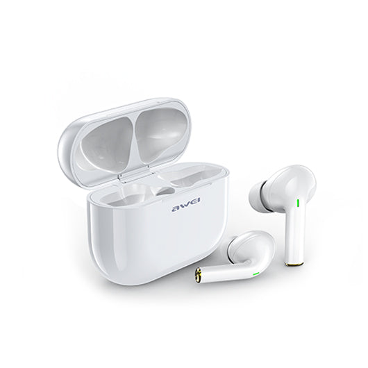 Awei T29 True Wireless Earbuds with Charging Case - White