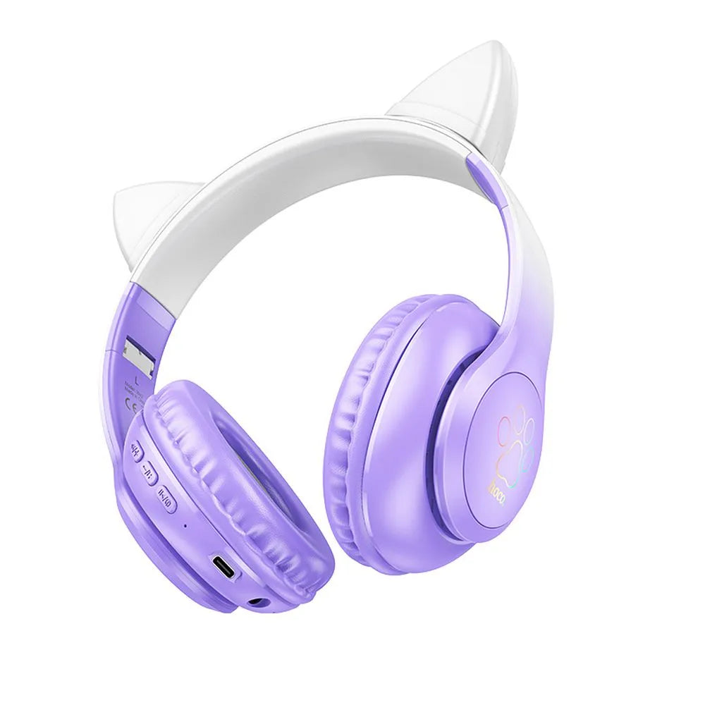 HOCO W42 Cat ears BT headphones - Purple