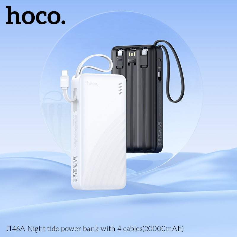 J146A Night tide 20000mAh with 4 cables power bank