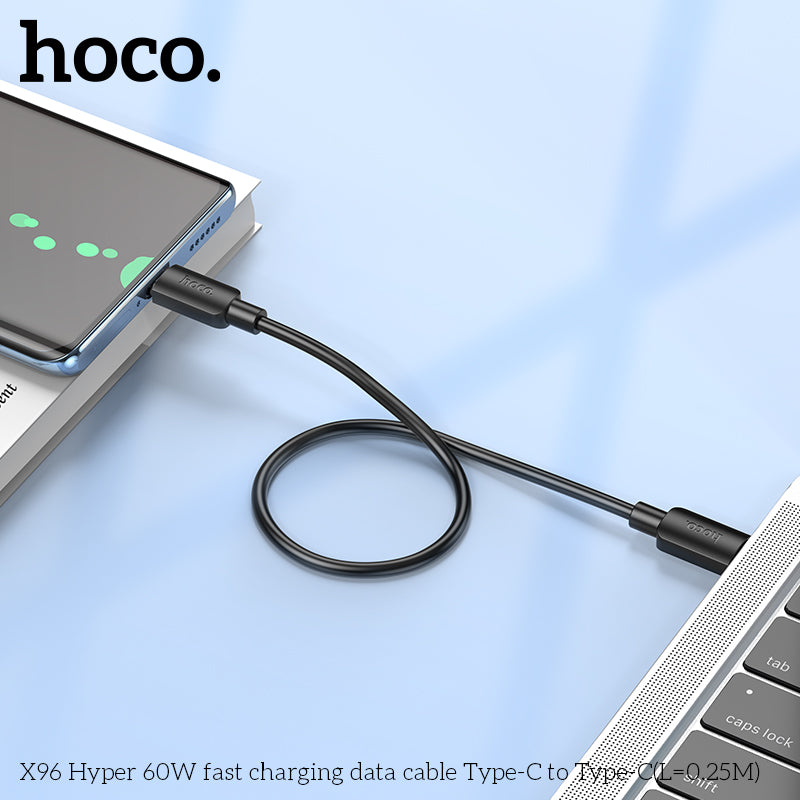X96 Hyper 60W fast charging data cable Type-C to Type-C(L=0.25M)