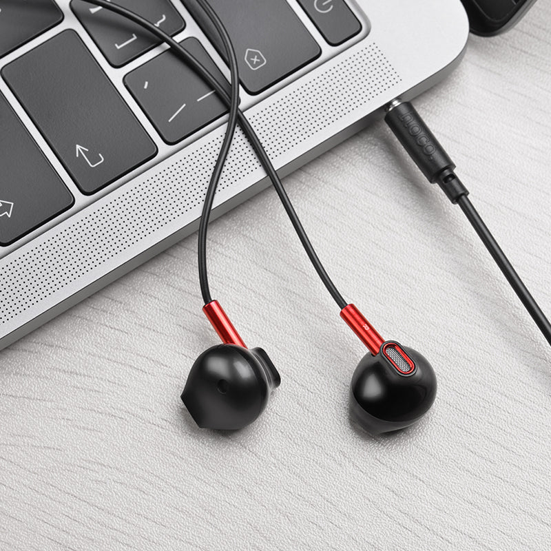 HOCO M57 Stereo Wired Headset with Mic - Black