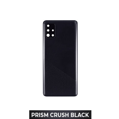 Samsung A51 4G/A515 Back Glass With Camera Lens And Adhesive - Prism Crush Black