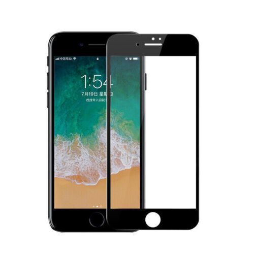 3D Full Coverage Tempered GLASS Screen Protector for iPhone 7/8 Plus Black - 15 Pack
