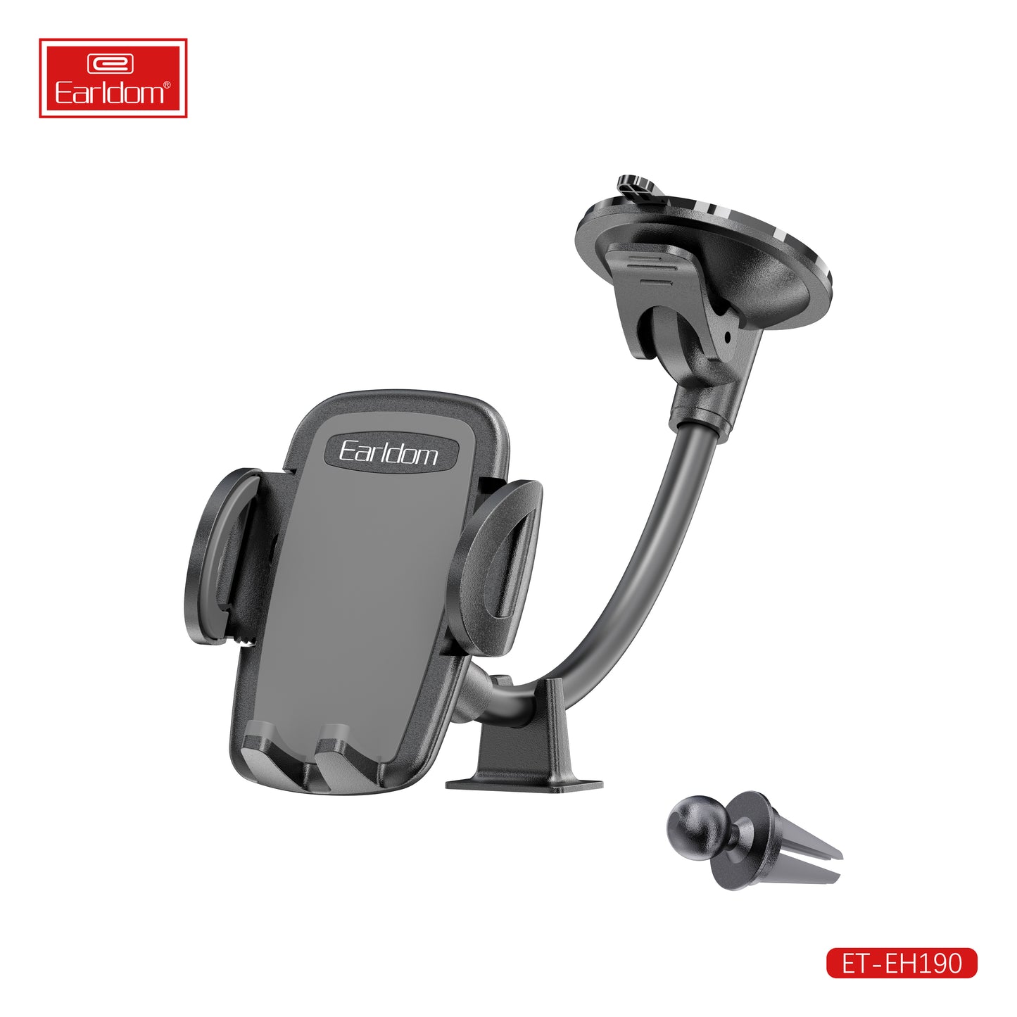 EARLDOM ET-EH190 2 IN 1 LONG ARM Windshield Car Phone Holder