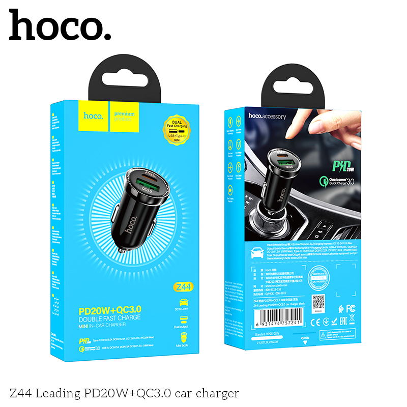 Z44 Leading PD20W+QC3.0 car charger