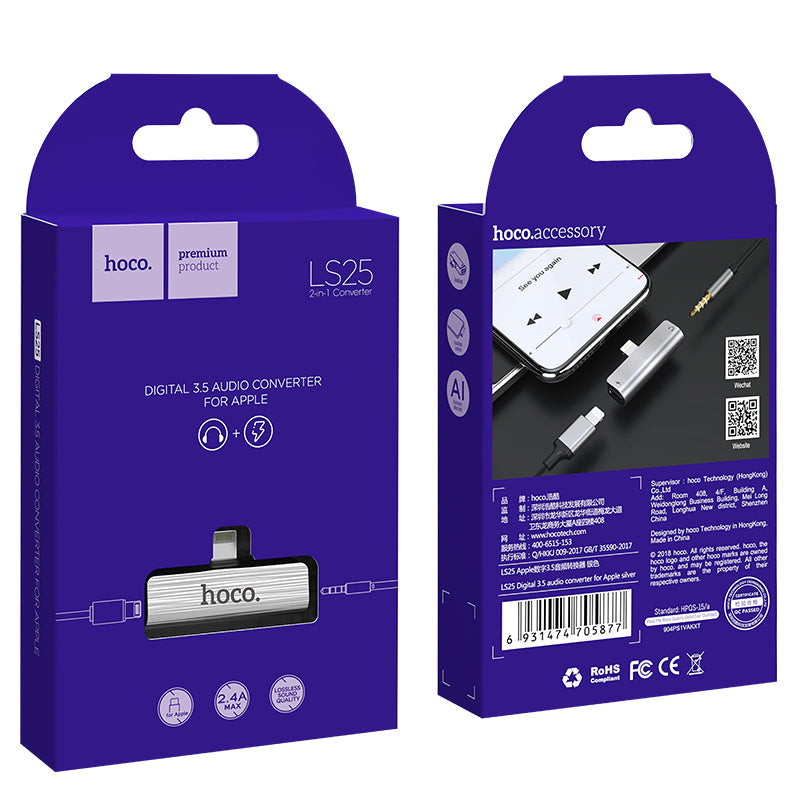 HOCO LS25 Digital 3.5 audio converter for Lightning
