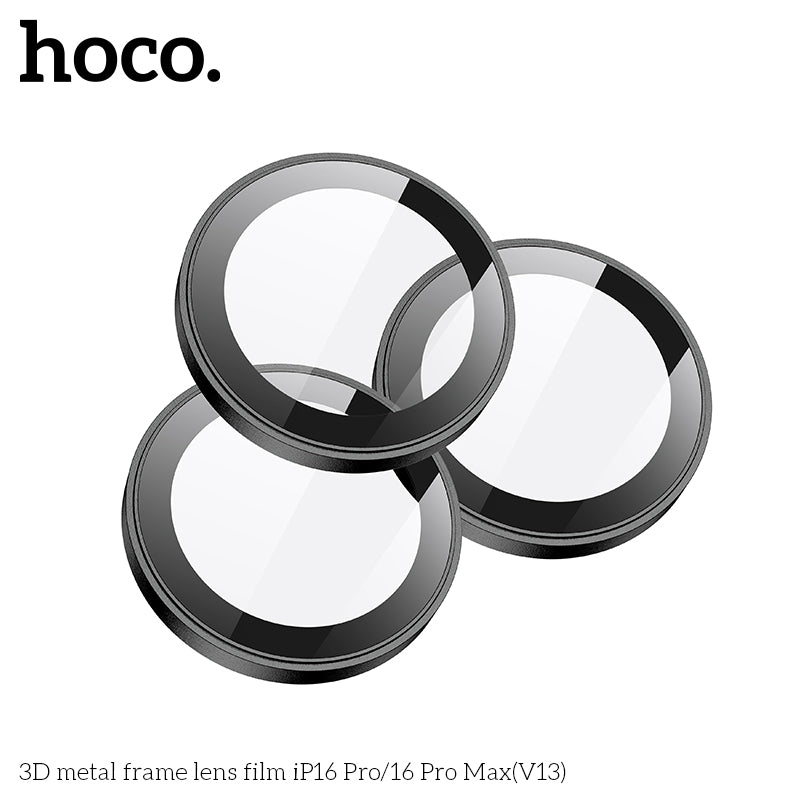 HOCO 3D metal frame lens film iP16 Pro/16 Pro Max(V13) - Silver