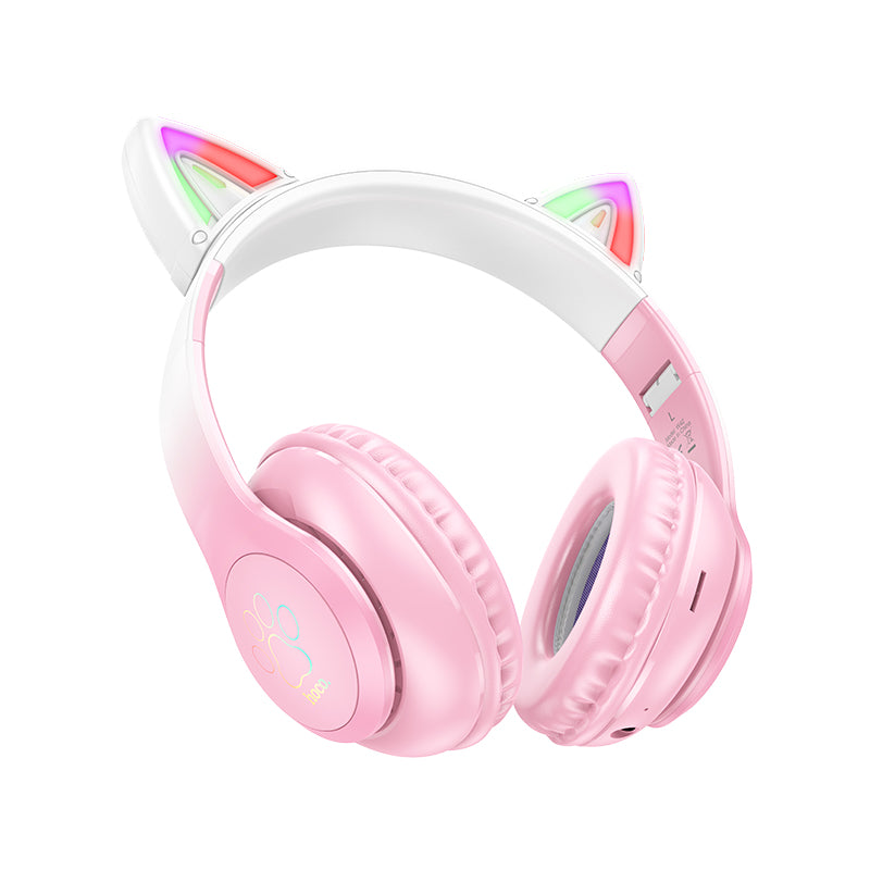 HOCO W42 Cat ears BT headphones - Pink