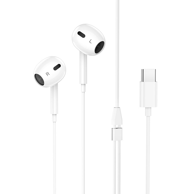 HOCO M1 Max crystal earphones for Type-C with mic (Compatible with iP15)