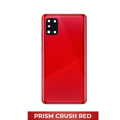 Samsung A31/A315 Back Glass With Camera Lens And Adhesive - Prism Crush Red