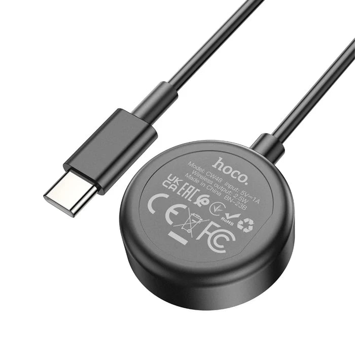 HOCO CW48 SAM smart watch wireless charger - Black