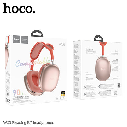 Hoco W55 Plus Happiness ANC noise reduction BT headphones Grey