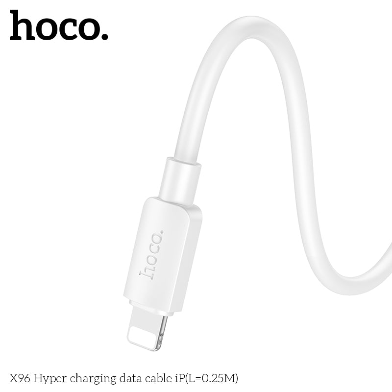 X96 Hyper charging data cable iP(L=0.25M) White