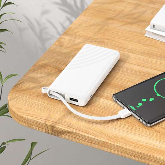 Hoco J129 Nature power bank with cable(USB-C)(5000mAh) White
