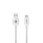 NCC XC-XC-0714 USB-A To USB-C 22.5W 1.2M Braided & Aluminium Case - Light Grey
