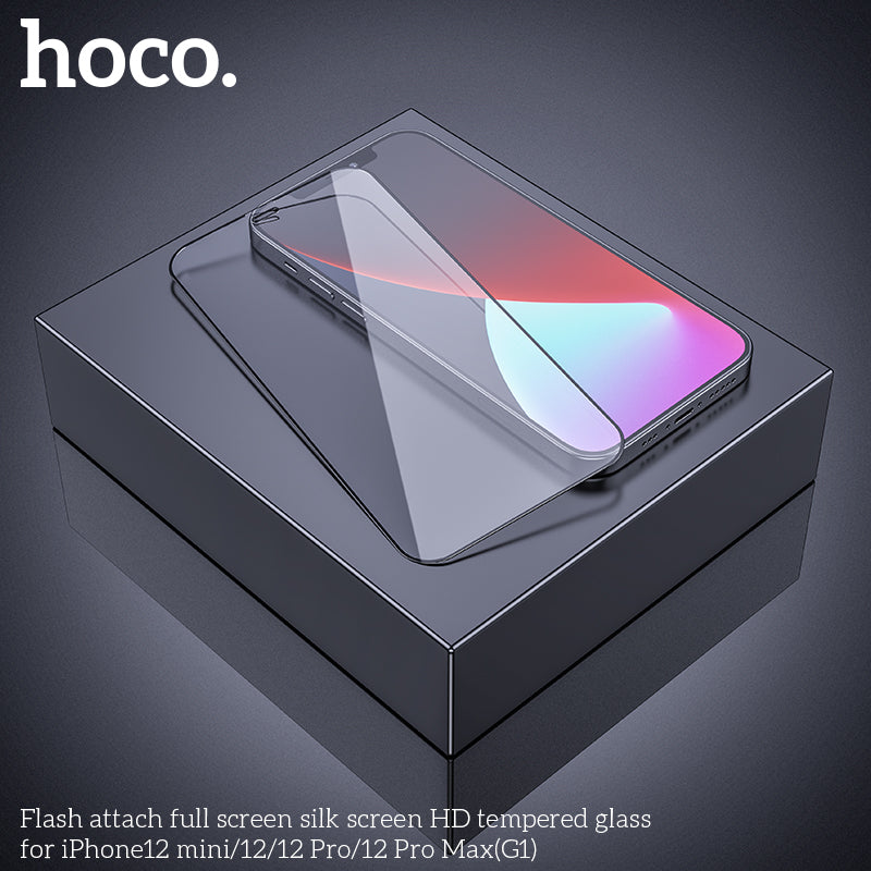 HOCO G1 Full Silk Screen HD Tempered Glass Anti-fingerprint For iPhone 12 Pro