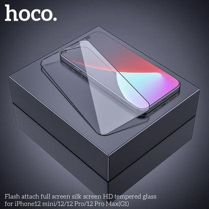 HOCO G1 Full Silk Screen HD Tempered Glass Anti-fingerprint For iPhone 12 Pro