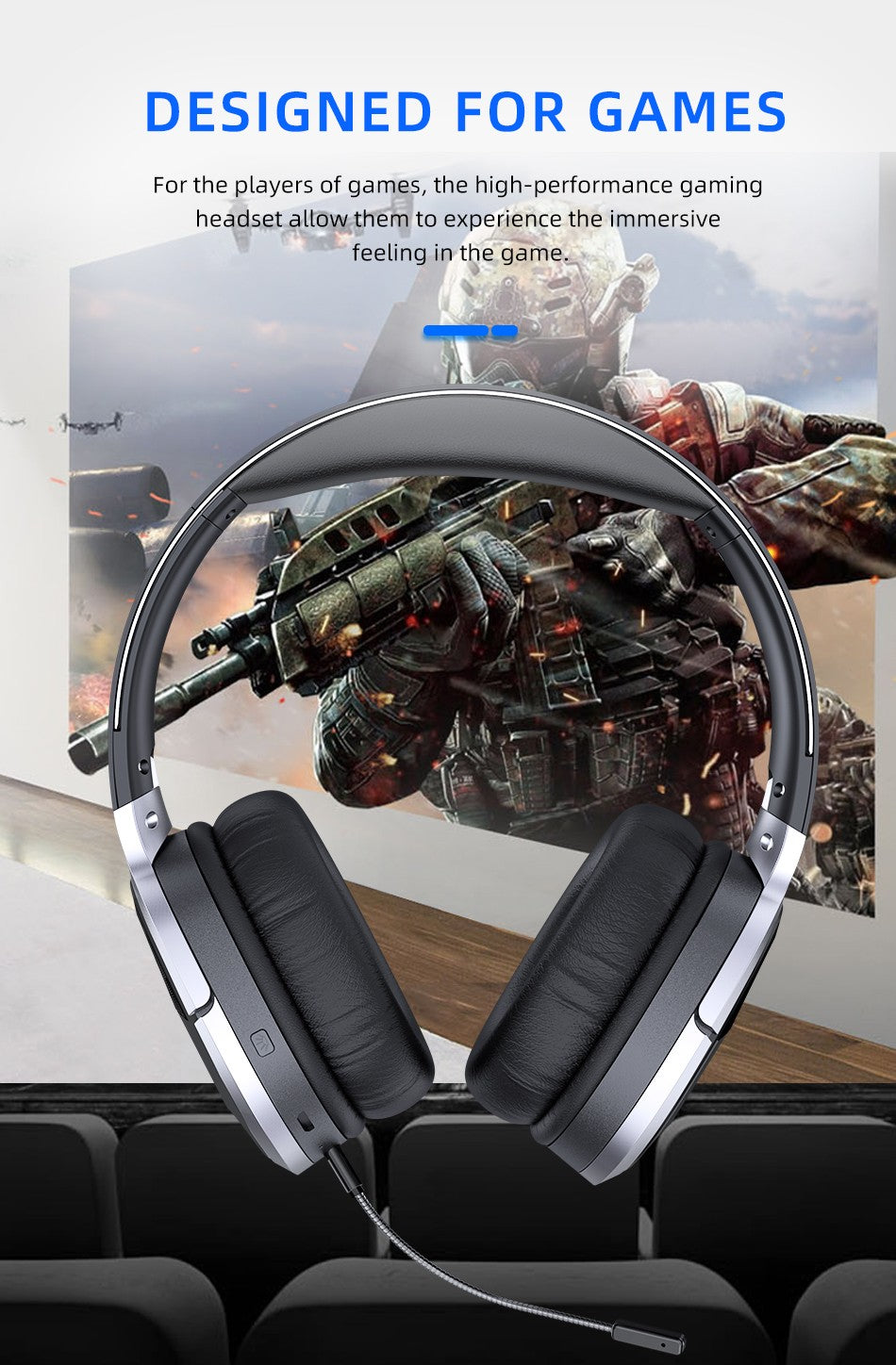 Awei A799BL Foldable Gaming Wireless Headphone
