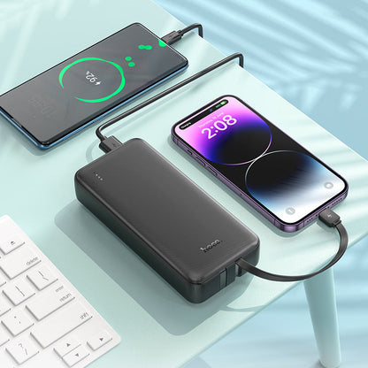Hoco J118A Speed energy power bank with cable(20000mAh) - Black