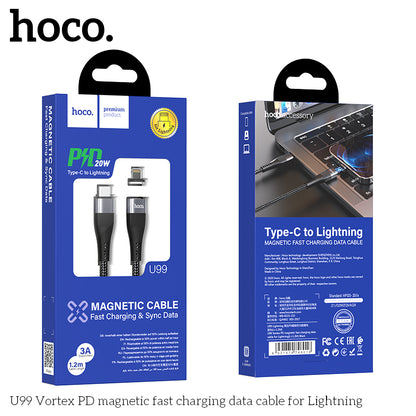 HOCO U99 Vortex PD magnetic fast charging data cable for Lightning(L=1.2M)