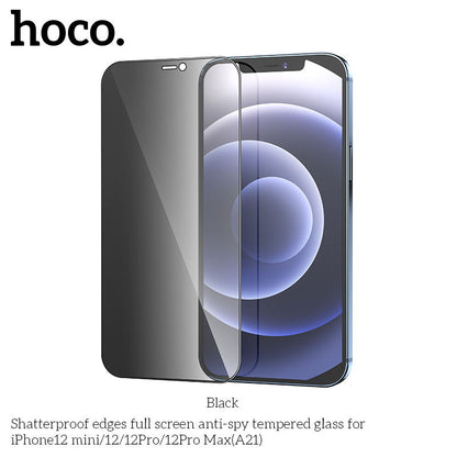 HOCO A21 Full screen anti-Drop and privacy proof tempered glass For iPhone 12/12 Pro