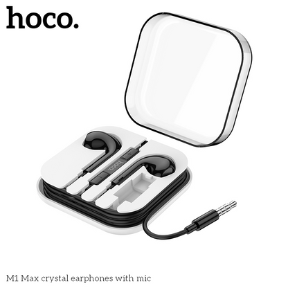 Hoco M1 Max Crystal Earphones Whiite