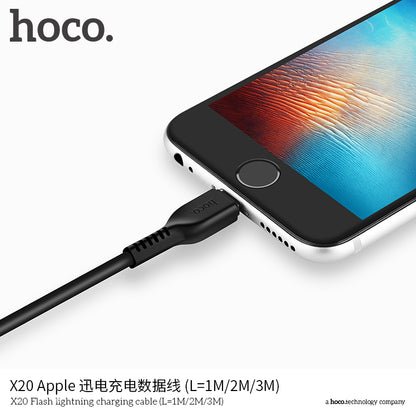 HOCO X20 Lightning Charging Cable - Black (L=3M)