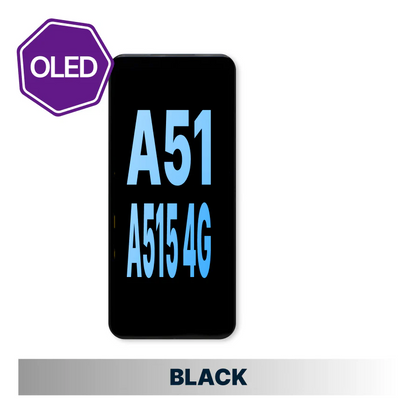 Samsung Galaxy A51 4G/A515 HQ Oled Compatible Amoled Assembly with Frame - Black