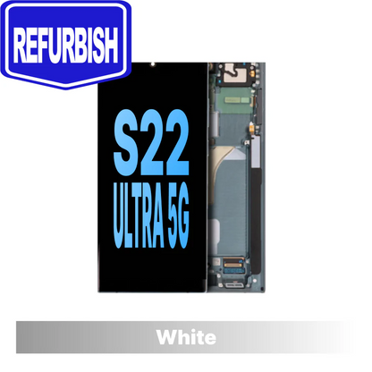 Samsung Galaxy S22 Ultra Refurbished  Assembly with Frame - White