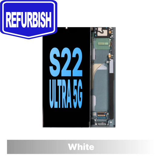 Samsung Galaxy S22 Ultra Refurbished  Assembly with Frame - White
