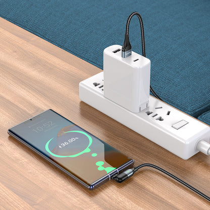 HOCOU100 Orbit Charging Data Cable for Type-C - Black L=1.2M
