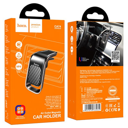 HOCO CA74 Universe air outlet magnetic car holder - Silver