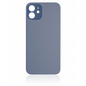 iPhone 12 Compatible Back Glass  with Logo - Blue (Big Hole)