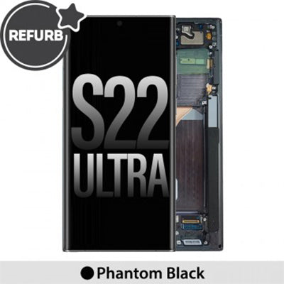 Samsung Galaxy S22 Ultra Refurbished  Assembly with Frame - Black