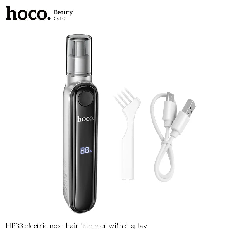 Hoco HP33 electric nose hair trimmer with display - Silver