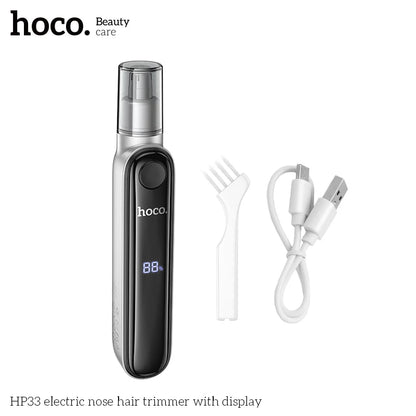 Hoco HP33 electric nose hair trimmer with display - Silver