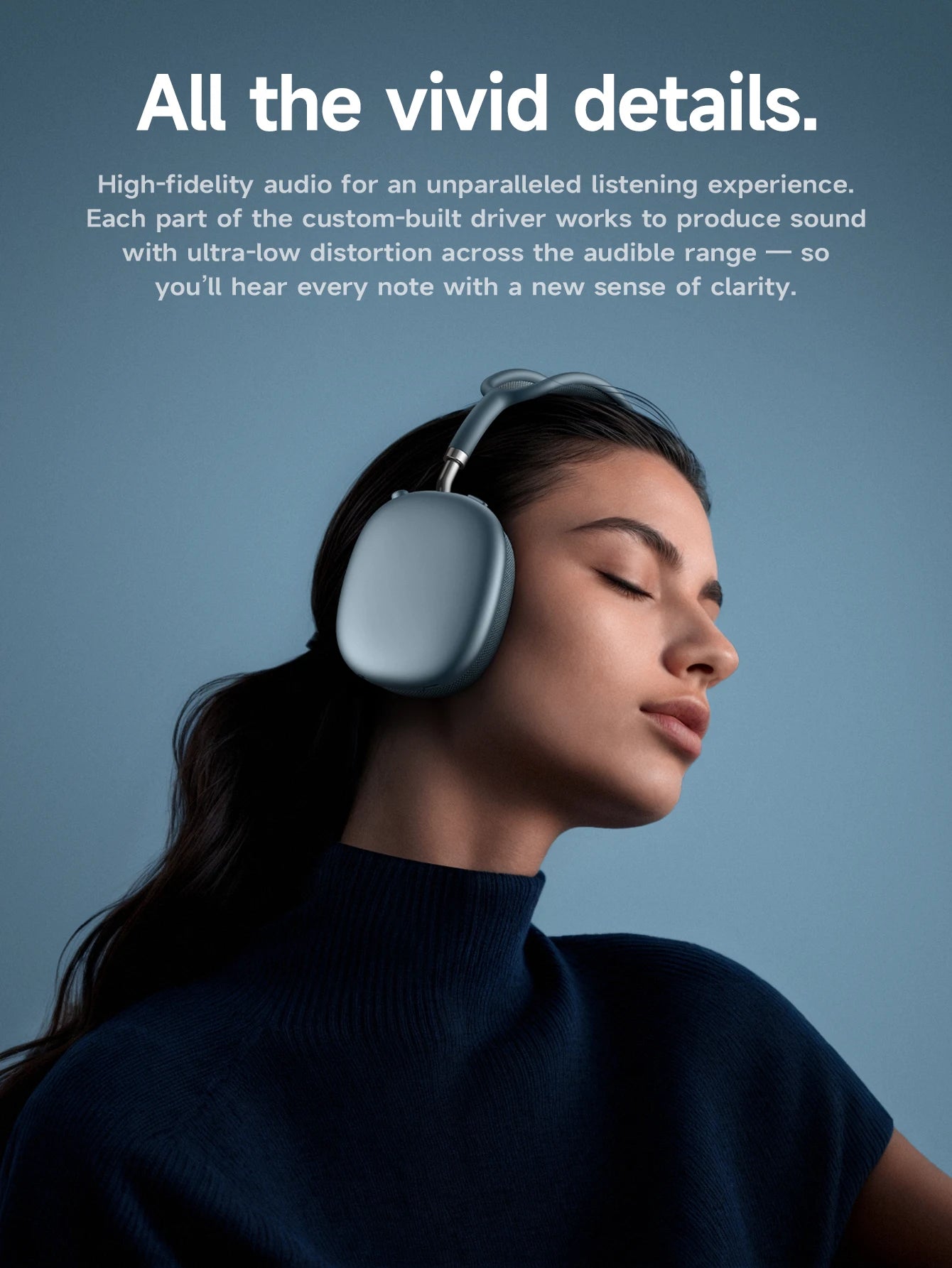 W65 Plus Happy ANC BT headphones Deep Space blue