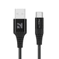 NCC XC-1301 2A USB-A TO USB-C 1M Weaving+Aluminum Alloy - Black