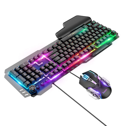HOCO GM12 Light and shadow RGB gaming keyboard and mouse set