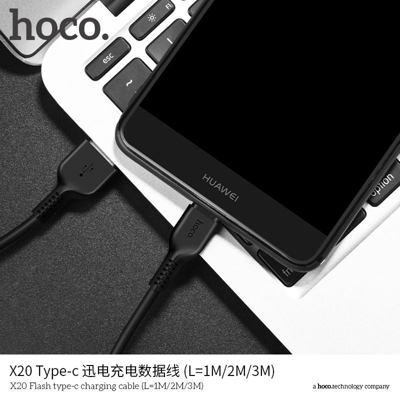 X20 Type C Charging Cable - Black (L=3M)